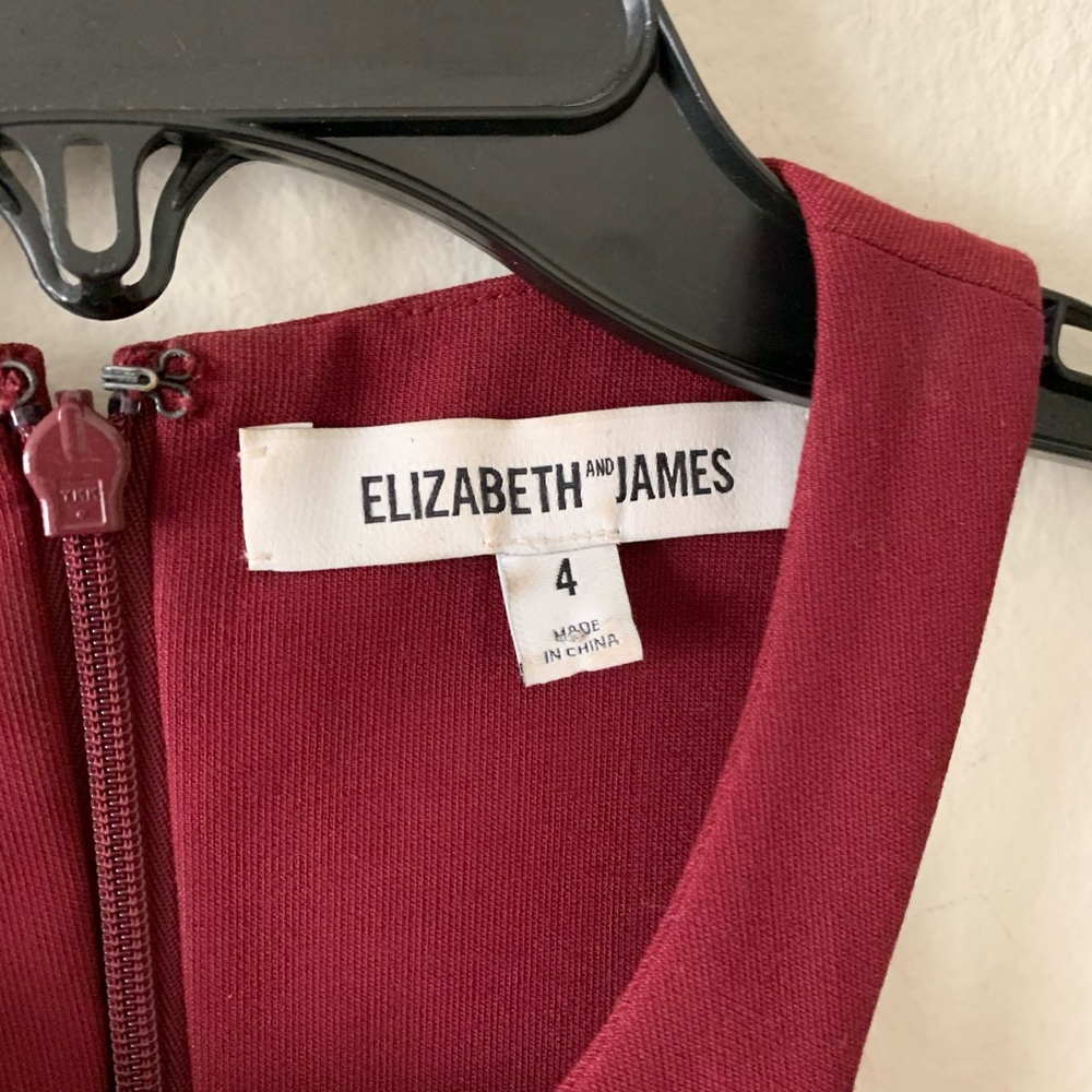 Elizabeth and James Wine Bodycon Braided Dress - Picture 4 of 11